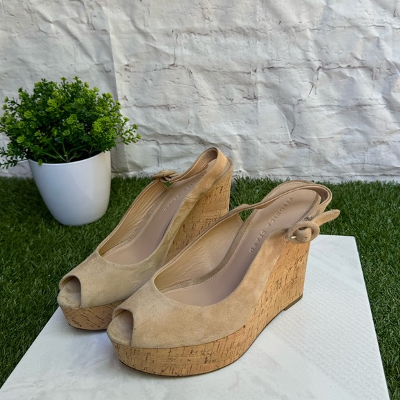 Veronica Beard
Dali Sand Suede Peep-Toe Wedge Platform Sandals size 8 women - Picture 11 of 15